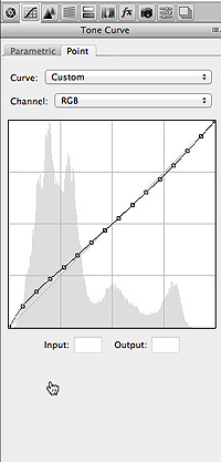 Панель Tone Curve / вкладка Point.