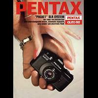 Реклама Pentax Auto 110.
