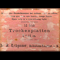 Упаковка фотопластин Dr. R. Krugener.